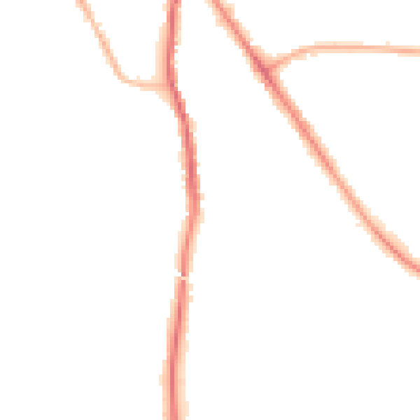 Night-time road noise heatmap for SK2 6HE