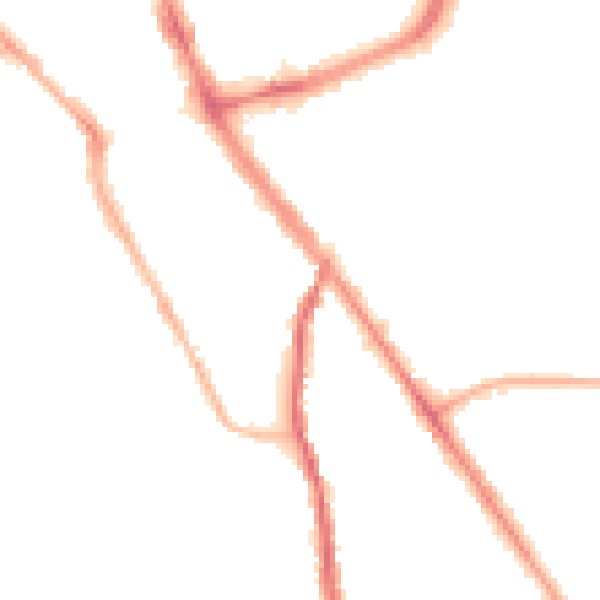 Night-time road noise heatmap for SK2 6HR