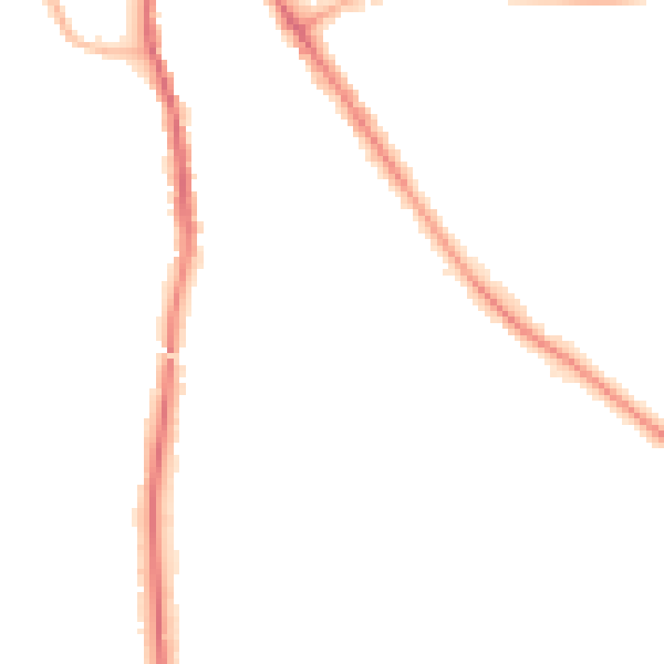 Night-time road noise heatmap for SK2 6JU