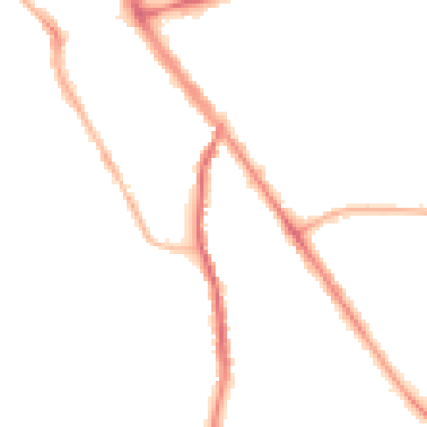 Night-time road noise heatmap for SK2 6PB