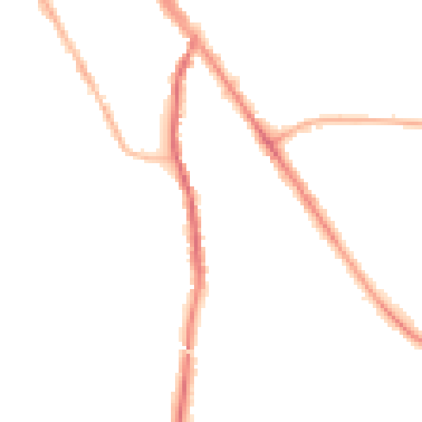 Night-time road noise heatmap for SK2 6PP