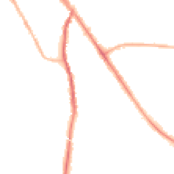 Night-time road noise heatmap for SK2 6PU