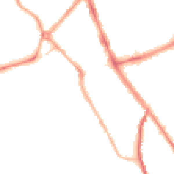 Night-time road noise heatmap for SK2 6QP