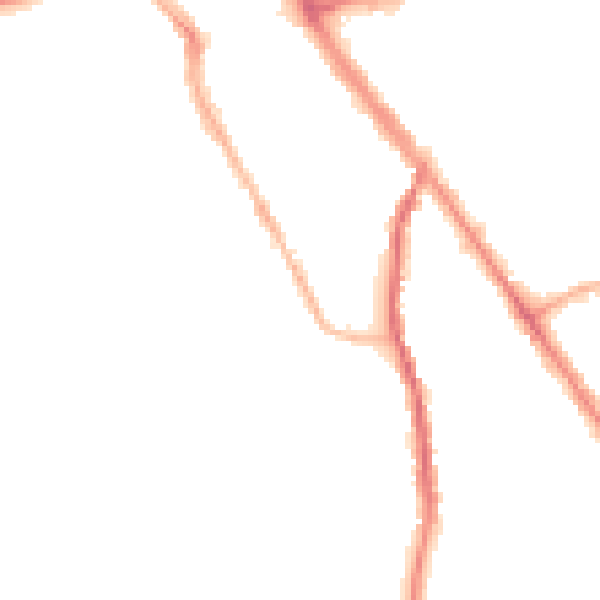 Night-time road noise heatmap for SK2 6RD