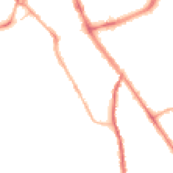 Night-time road noise heatmap for SK2 6SW