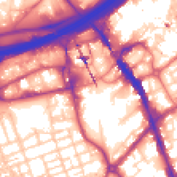 Daytime road noise heatmap for SK3 0AD