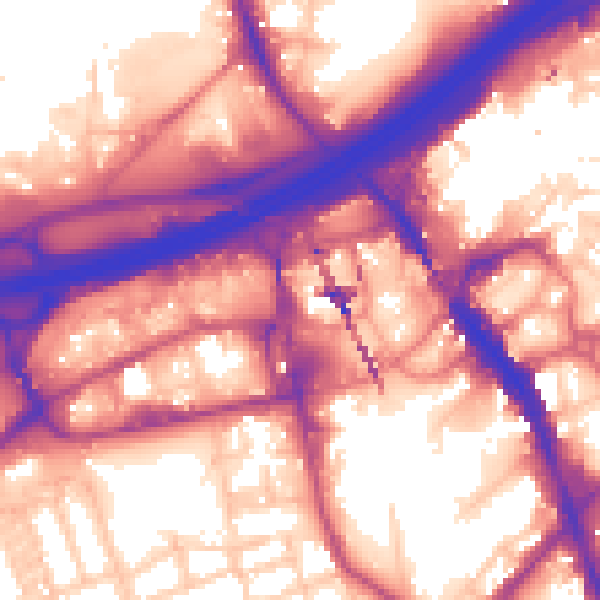 Daytime road noise heatmap for SK3 0AG