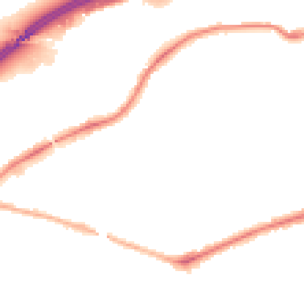 Night-time road noise heatmap for SK3 0BS