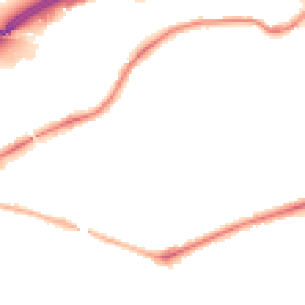 Night-time road noise heatmap for SK3 0DA