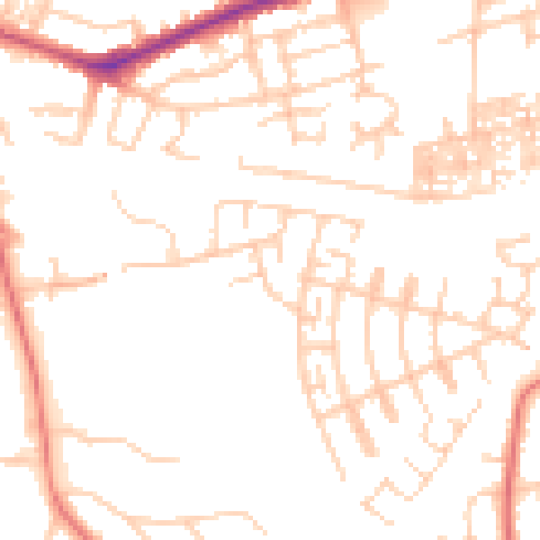 Daytime road noise heatmap for SK3 0DB
