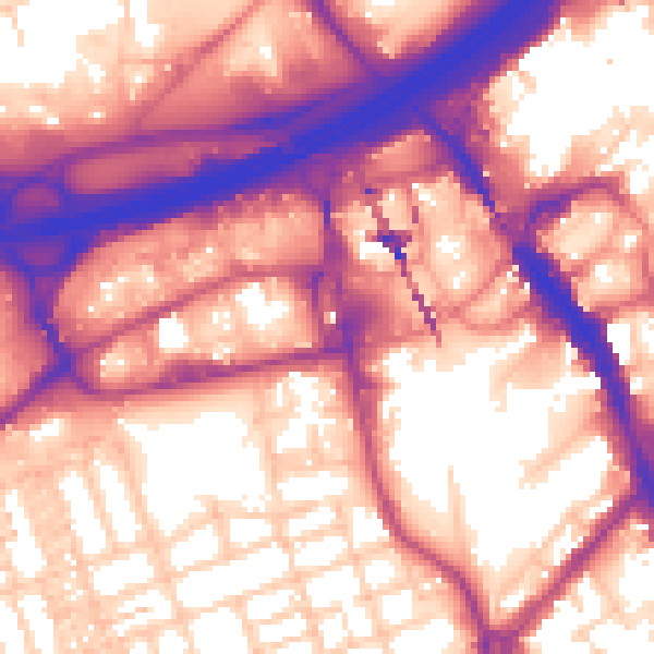 Daytime road noise heatmap for SK3 0EA