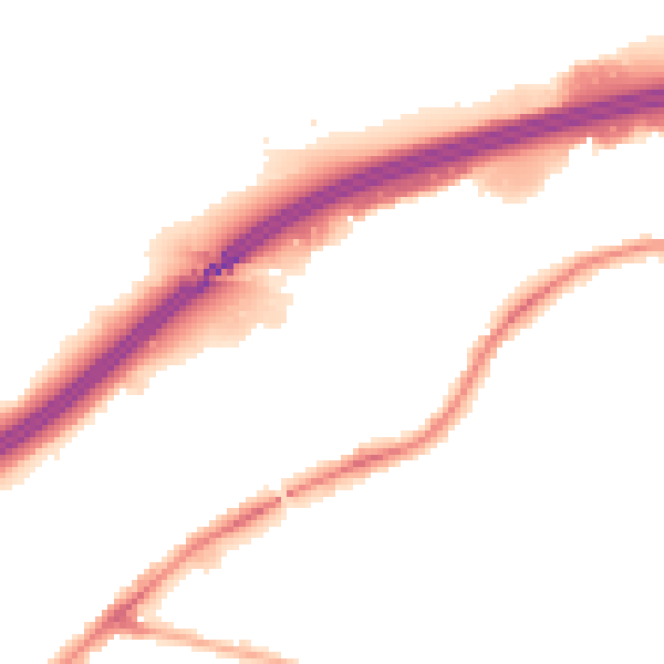 Night-time road noise heatmap for SK3 0EF