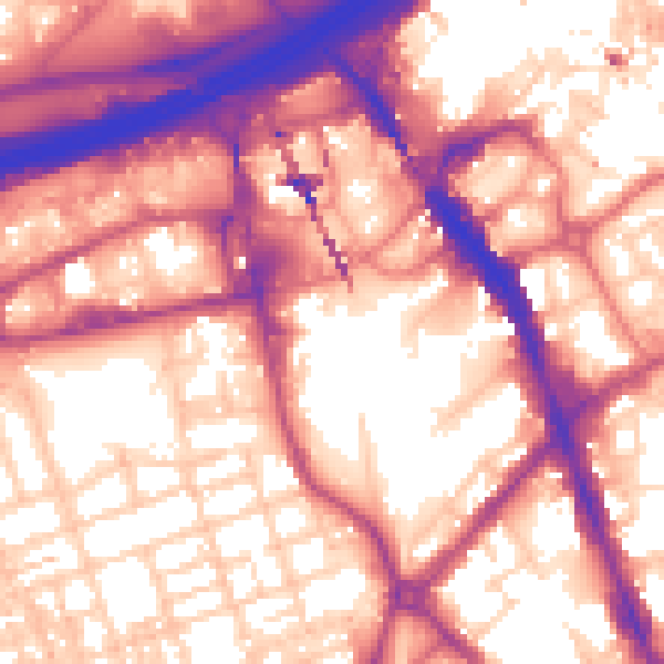 Daytime road noise heatmap for SK3 0EQ