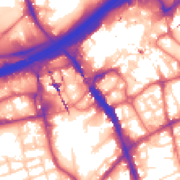 Daytime road noise heatmap for SK3 0EU