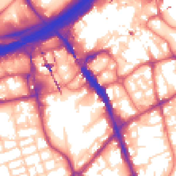 Daytime road noise heatmap for SK3 0GA