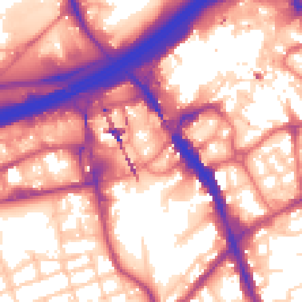 Daytime road noise heatmap for SK3 0GF