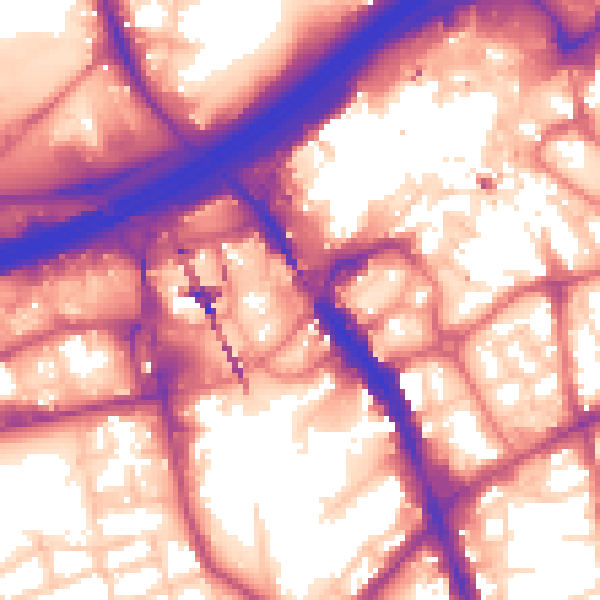 Daytime road noise heatmap for SK3 0GL