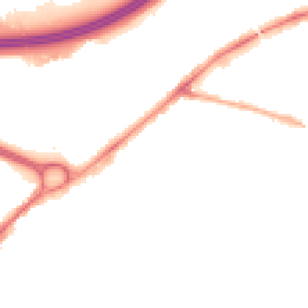 Night-time road noise heatmap for SK3 0HB