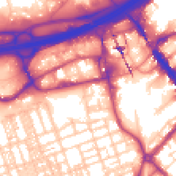 Daytime road noise heatmap for SK3 0HL