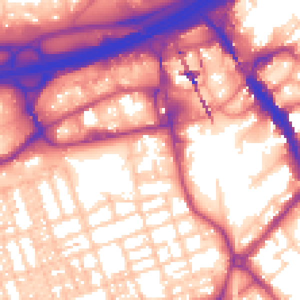 Daytime road noise heatmap for SK3 0HW