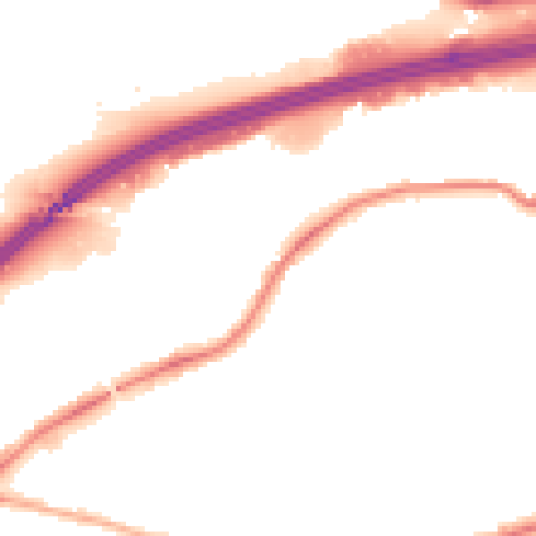 Night-time road noise heatmap for SK3 0HZ