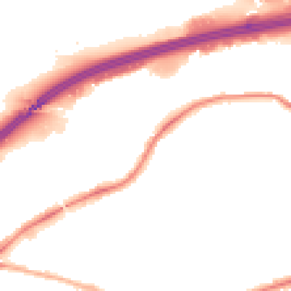 Night-time road noise heatmap for SK3 0JA