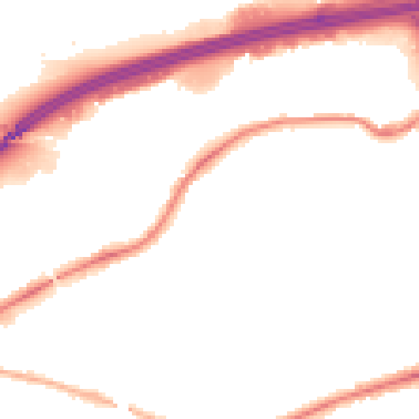 Night-time road noise heatmap for SK3 0JR