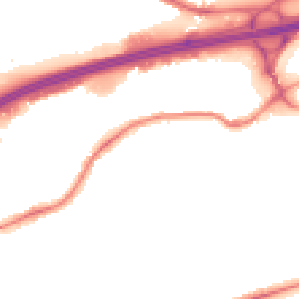 Night-time road noise heatmap for SK3 0LR