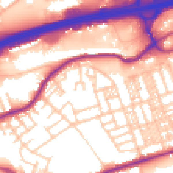 Daytime road noise heatmap for SK3 0LT