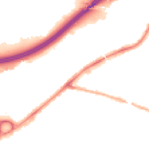 Night-time road noise heatmap for SK3 0LX