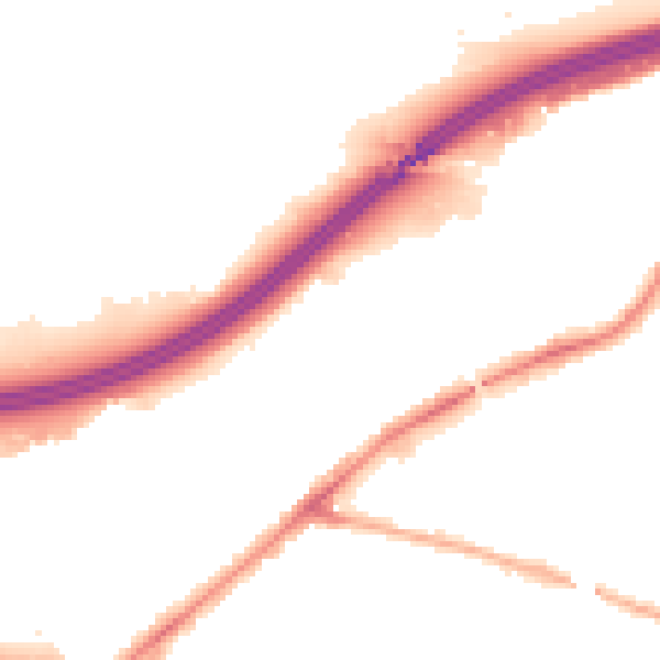Night-time road noise heatmap for SK3 0NQ