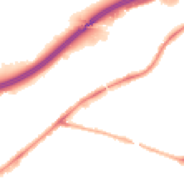 Night-time road noise heatmap for SK3 0NW
