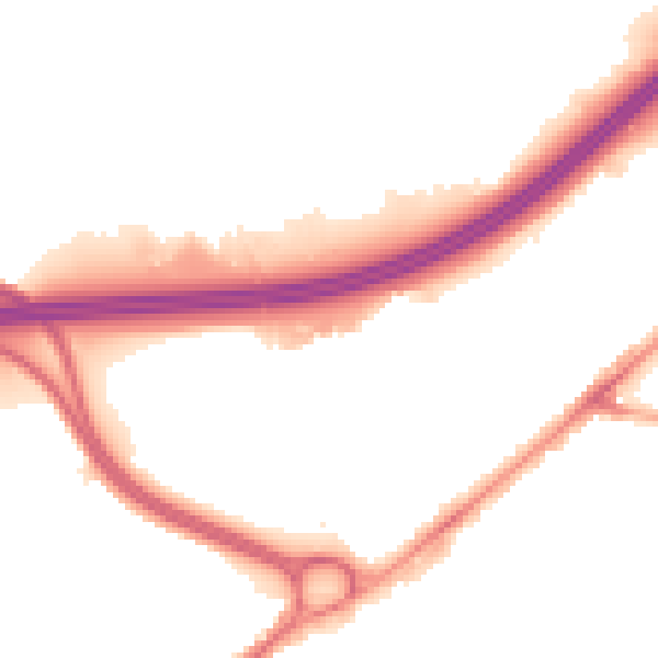 Night-time road noise heatmap for SK3 0QJ