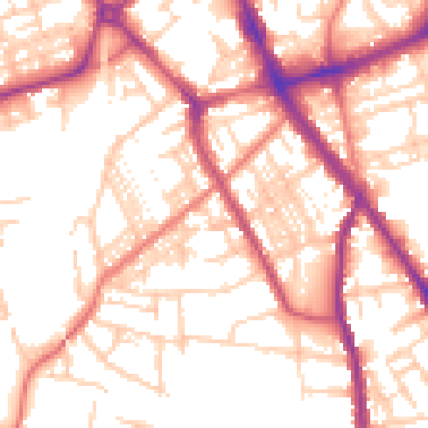 Daytime road noise heatmap for SK3 8JH