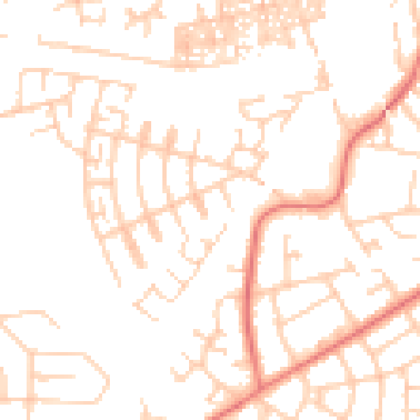 Daytime road noise heatmap for SK3 8LU