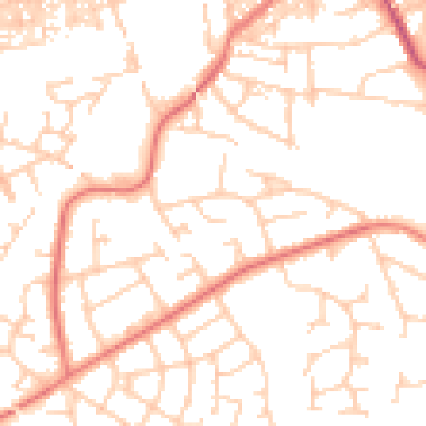 Daytime road noise heatmap for SK3 8LW