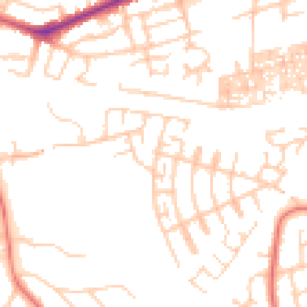 Daytime road noise heatmap for SK3 8NJ