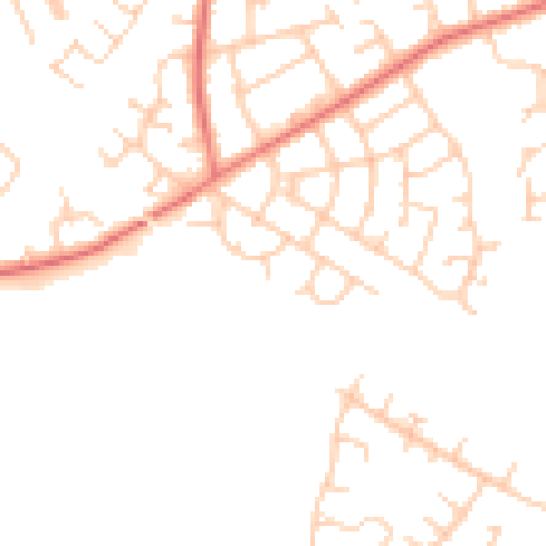 Daytime road noise heatmap for SK3 8PT
