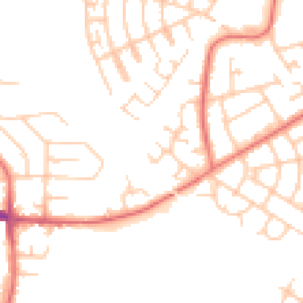 Daytime road noise heatmap for SK3 8QF