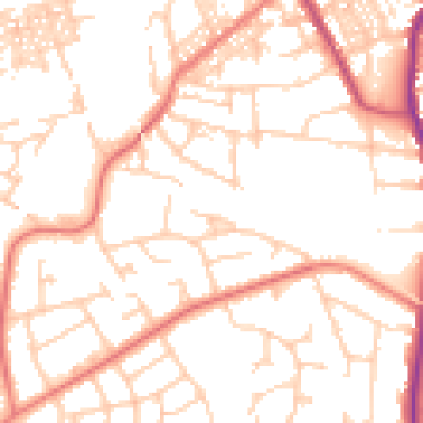 Daytime road noise heatmap for SK3 8QY
