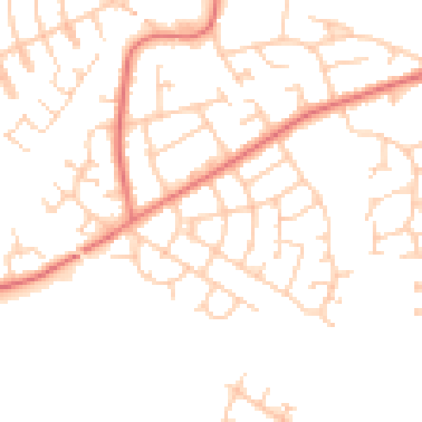 Daytime road noise heatmap for SK3 8RP