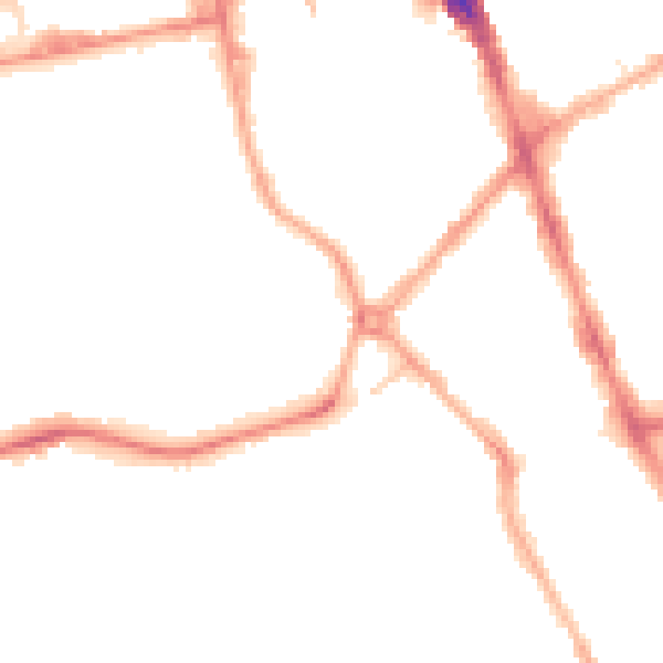 Night-time road noise heatmap for SK3 9AB