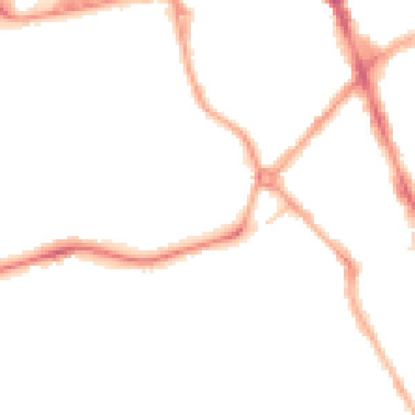 Night-time road noise heatmap for SK3 9AT