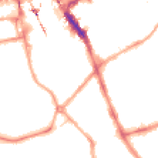 Night-time road noise heatmap for SK3 9AW