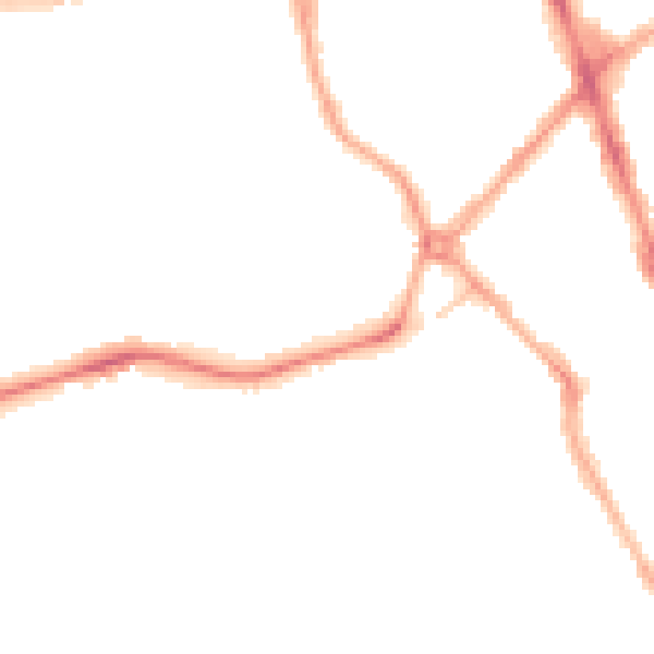 Night-time road noise heatmap for SK3 9BD