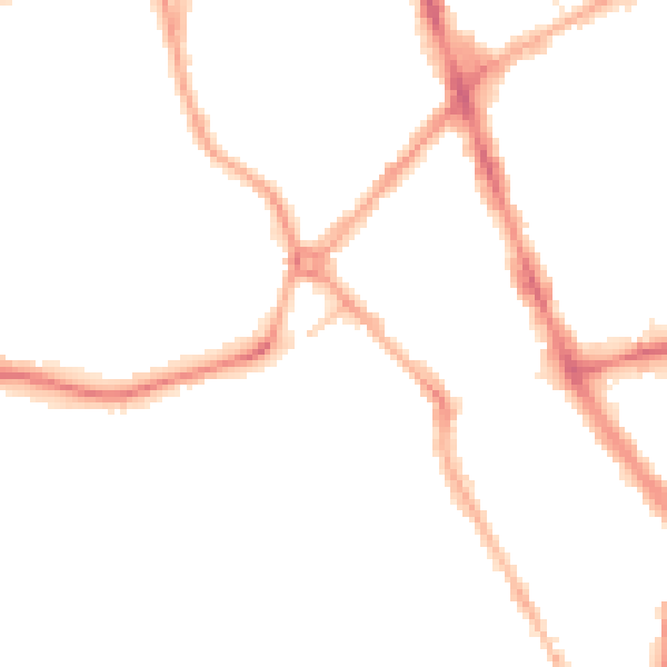 Night-time road noise heatmap for SK3 9DG