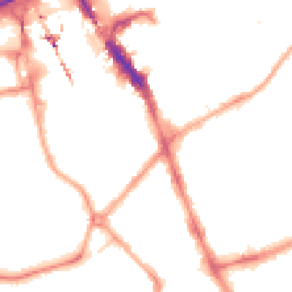Night-time road noise heatmap for SK3 9DT