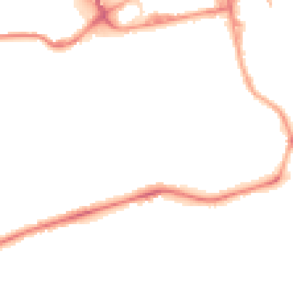 Night-time road noise heatmap for SK3 9JN
