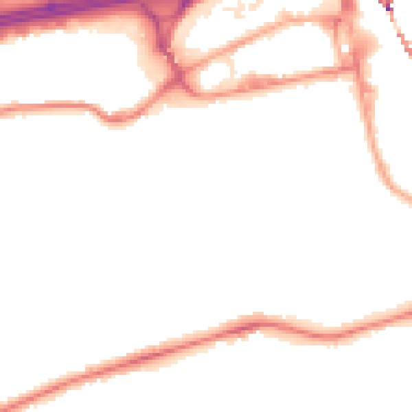 Night-time road noise heatmap for SK3 9LA