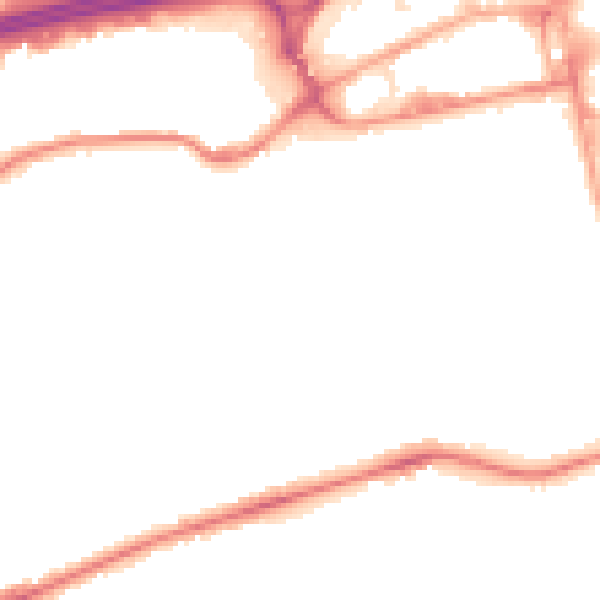 Night-time road noise heatmap for SK3 9LE